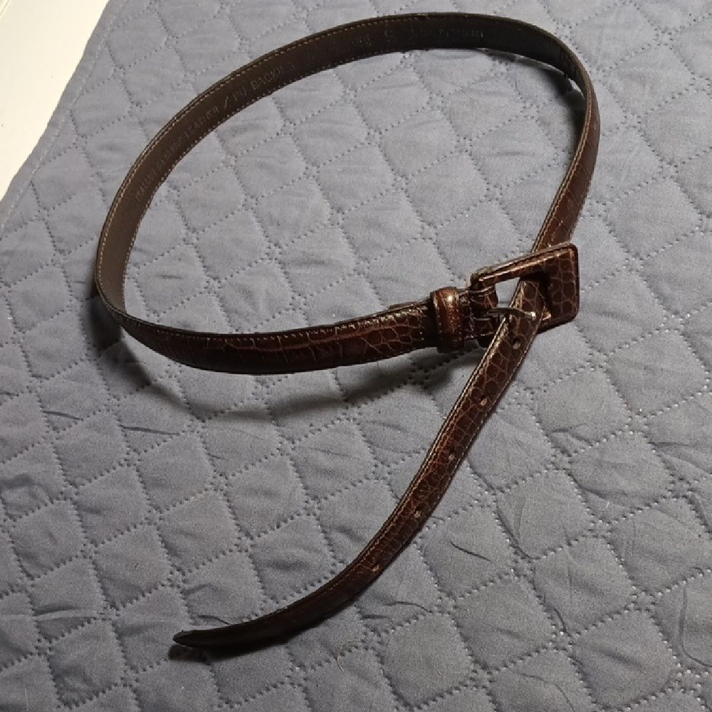 Italian Leathe Slim Brown Belt